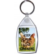 Keep Calm and Love Chickens - Keyring