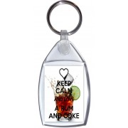 Keep Calm and Love a Rum and Coke - Keyring