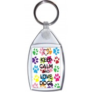 Keep Calm and Love Dogs - Keyring