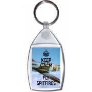 Keep Calm and Fly Spitfires - Keyring