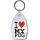 I Love (heart) My Pugs - Keyring