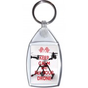 Keep Calm and Fly Your Drone - Keyring