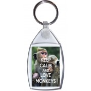 Keep Calm and Love Monkeys - Keyring
