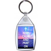 Keep Calm and Pray On - Keyring