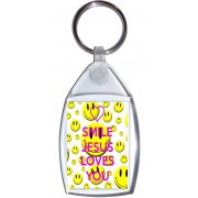 Smile Jesus Loves You - Keyring