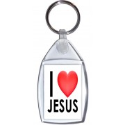 I Love (heart) Jesus - Keyring