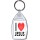 I Love (heart) Jesus - Keyring