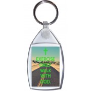 Exercise Daily. Walk with God. - Keyring