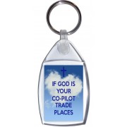 If God is Your Co-Pilot Trade Places - Keyring