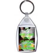 Keep Calm Love Ice Cream & Drink Champagne - Keyring