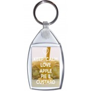 Keep Calm and Love Apple Pie & Custard - Keyring