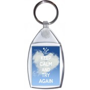 Keep Calm and Try Again - Keyring