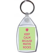 Keep Calm because Maths Rocks - Keyring