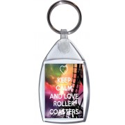 Keep Calm and Love Roller Coasters - Keyring
