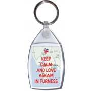 Keep Calm and Love Askam in Furness - Keyring