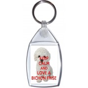 Keep Calm and Love a Bichon Frise - Keyring