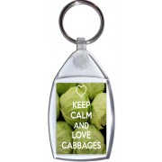 Keep Calm and Love Cabbages - Keyring