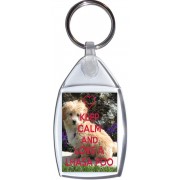 Keep Calm and Love a Lhasa Poo - Keyring