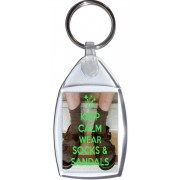 Keep Calm Wear Socks & Sandals - Keyring