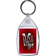Love gives you Wings - Keyring