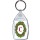 Christmas Holly wreath with a Red letter 'C' - Keyring