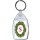 Christmas Holly wreath with a Red letter 'S' - Keyring