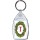 Christmas Holly wreath with a Red letter 'T' - Keyring