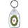 Christmas Holly wreath with a Red letter 'W' - Keyring