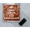 Keep Calm and Eat Chocolate - Square Acrylic Fridge Magnet