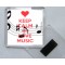 Keep Calm and Love Music - Square Acrylic Fridge Magnet