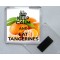 Keep Calm and Eat Tangerines - Square Acrylic Fridge Magnet