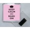 Keep Calm and Bake On - Square Acrylic Fridge Magnet