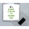 Keep Calm and Farm On - Square Acrylic Fridge Magnet