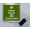 Keep Calm and Go Scouting - Square Acrylic Fridge Magnet