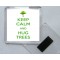 Keep Calm and Hug Trees - Square Acrylic Fridge Magnet