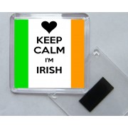 Keep Calm I'm Irish - Square Acrylic Fridge Magnet