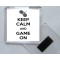 Keep Calm and Game On - Square Acrylic Fridge Magnet