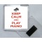 Keep Calm and Play Piano - Square Acrylic Fridge Magnet