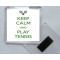 Keep Calm and Play Tennis - Square Acrylic Fridge Magnet