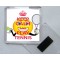 Keep Calm and Play Tennis - Square Acrylic Fridge Magnet