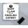 Keep Clam I'm an English Expert - Square Acrylic Fridge Magnet