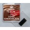 Keep Calm and Love Chocolate - Square Acrylic Fridge Magnet