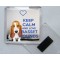 Keep Calm and Love Basset Hounds - Square Acrylic Fridge Magnet