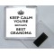 Keep Calm You're Britain's Best Grandma - Square Acrylic Fridge Magnet