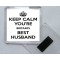 Keep Calm You're Britain's Best Husband - Square Acrylic Fridge Magnet