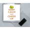 Keep Calm and Cheer Up - Square Acrylic Fridge Magnet