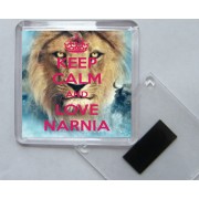 Keep Calm and Love Narnia - Square Acrylic Fridge Magnet