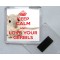 Keep Calm and Love Your Gerbils - Square Acrylic Fridge Magnet