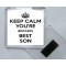 Keep Calm You're Britain's Best Son - Square Acrylic Fridge Magnet
