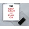 Keep Calm and Play On - Square Acrylic Fridge Magnet